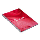 Carnet Rouges Hot Swirls Personnalisées (Côté Droit)