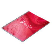 Carnet Rouges Hot Swirls Personnalisées (Côté gauche)