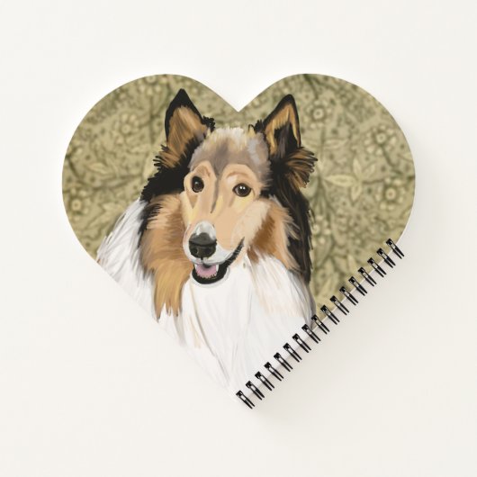 Carnet Rough Collie, Long Haired Collie Portrait (Dos)