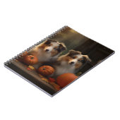 Carnet Rough Collie Puppy Automne Citrouille de plaisir (Côté gauche)
