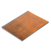 Carnet Rouille noire, texture métallique gros plan. (Côté gauche)