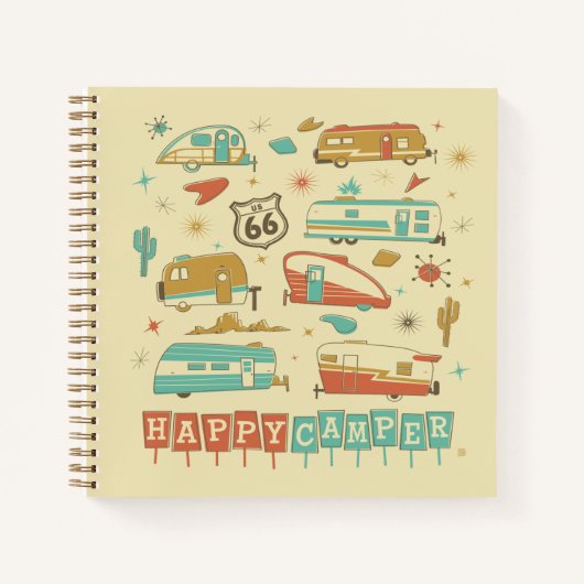 Carnet Route 66 Happy Camper (Devant)