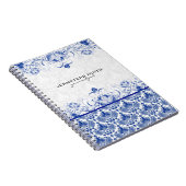 Carnet Royal Bleu & Blanc Vintage Damas & Fils (Côté Droit)