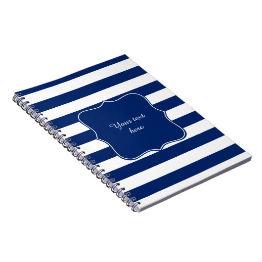 Carnet Royal Bleu rayé (Côté Droit)