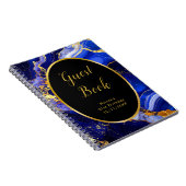 Carnet Royal Blue and Gold Marble Agate Birthday Party  (Côté Droit)