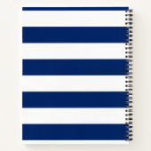 Carnet Royal Blue and White Stripes (Dos)
