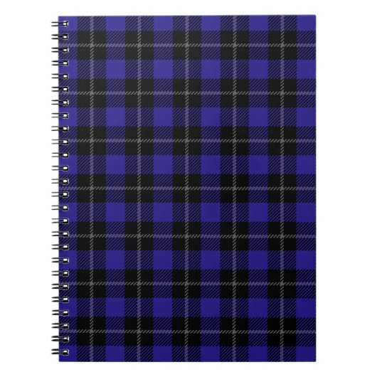 Carnet Royal Blue Black Plaid (Devant)