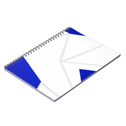 CARNET ROYAL BLUE DOVE ORIGAMI FEATHER (Côté gauche)