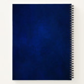 Carnet Royal Blue Yellow Gold Fête des mariées Florale (Dos)