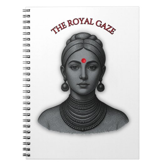 Carnet Royal Gaze Indian Queen Minimalist Bold Line Art (Devant)