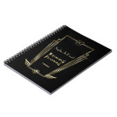 Carnet Royal Gold Art Deco Monogram Wedding planner (Côté gauche)