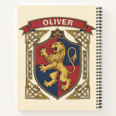 Carnet Royal Lion Rampant Coat of Arms Celtic Knotwork (Dos)