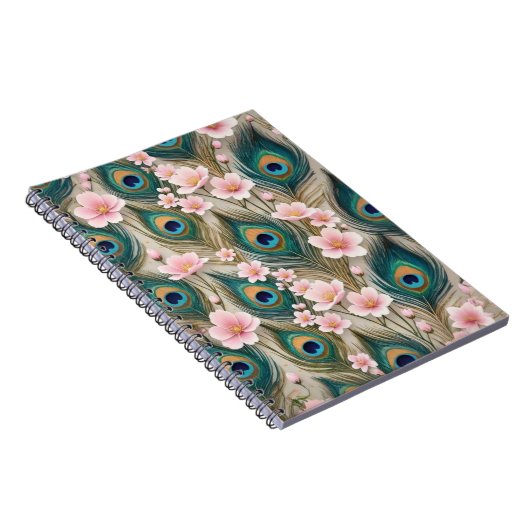 Carnet Royal Peacock feather Notebook (Côté Droit)