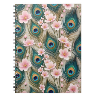 Carnet Royal Peacock feather Notebook
