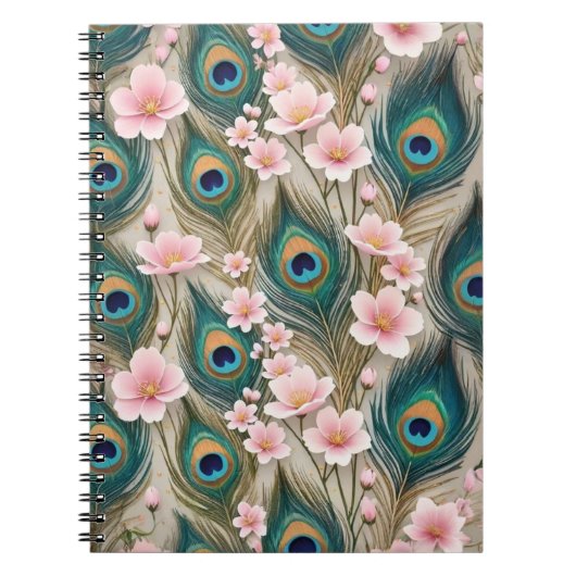 Carnet Royal Peacock feather Notebook (Devant)