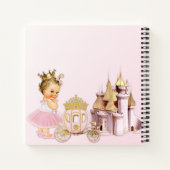 Carnet Royal Princess Castle Carriage Rose Gold Girl (Dos)