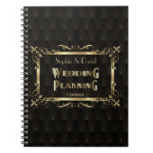 Carnet Royal Roaring 20s Gold Art Déco Wedding planner (Devant)