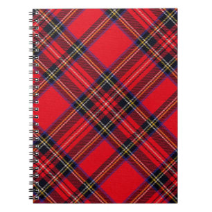 Carnet Royal Stewart tartan rouge noir plaid