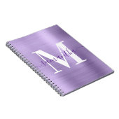 Carnet Royal violet et blanc Monogramme Pale Shimmer (Côté Droit)