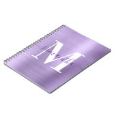 Carnet Royal violet et blanc Monogramme Pale Shimmer (Côté gauche)