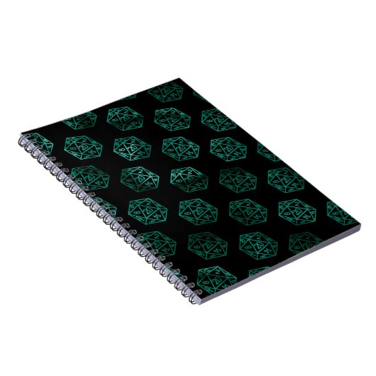 Carnet RPG Dice | Teal Green Retro Tabletop Roleplayer (Côté Droit)