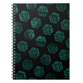 Carnet RPG Dice | Teal Green Retro Tabletop Roleplayer (Devant)