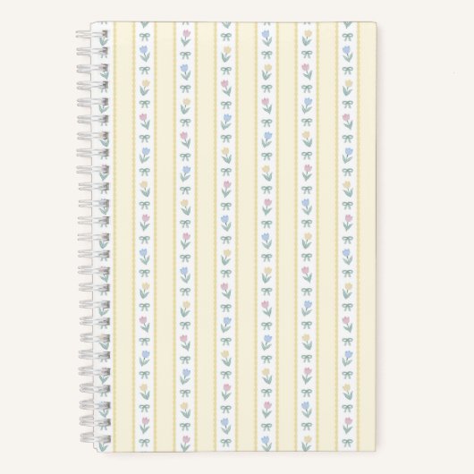 Carnet Ruban à rayures jaune tulipe (Recto)