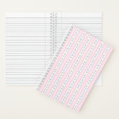 Carnet Ruban à rayures tulipe rose (À l'intérieur)