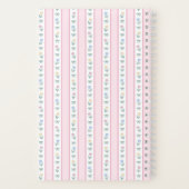 Carnet Ruban à rayures tulipe rose (Verso)