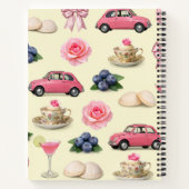 Carnet Ruban de cocktail rose coquette personnalisé adora (Dos)