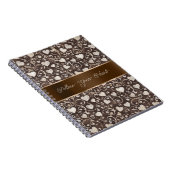 Carnet Ruban de cœurs crème marron (Côté Droit)