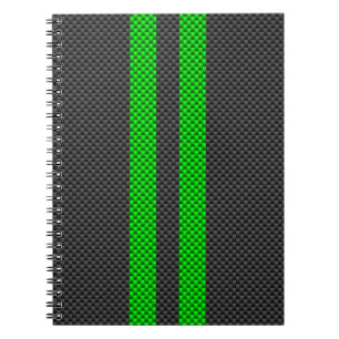 Carnet Ruban de course électrique vert carbone