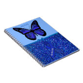 Carnet Ruban de sensibilisation bleu et papillon pour l'E (Côté Droit)