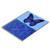 Carnet Ruban de sensibilisation bleu et papillon pour l'E (Côté gauche)