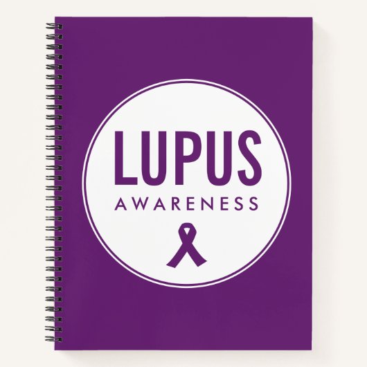 Carnet Ruban de sensibilisation Lupus pourpre (Devant)