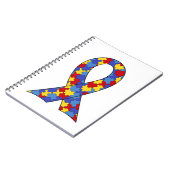 Carnet Ruban de sensibilisation sur l'autisme (Côté gauche)
