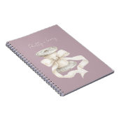 Carnet Ruban de soie violet ivoire (Côté Droit)
