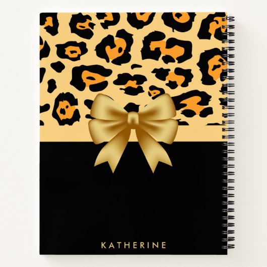 Carnet Ruban et Empreinte de léopard (Dos)