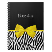 Carnet Ruban noir et blanc à la mode de jaune (Devant)