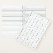 Carnet Ruban rayé tulipe blanc (À l'intérieur)