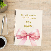 Carnet Ruban rose beige citation