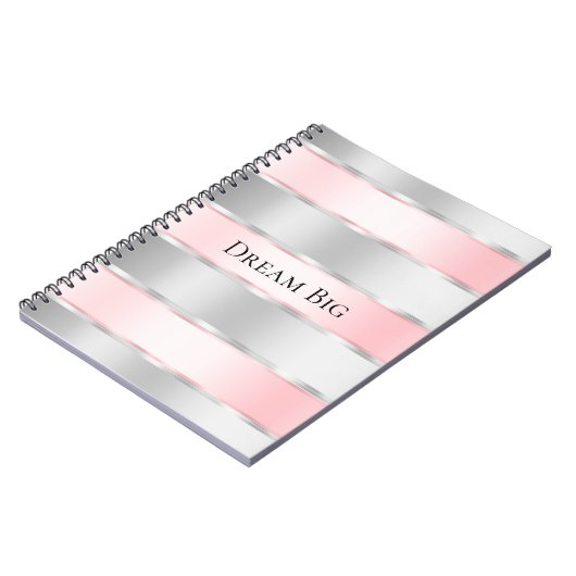 Carnet Ruban rose brillant Silver (Côté gauche)