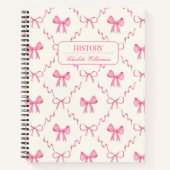 Carnet Ruban Rose Coquette (Devant)