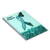 Carnet Ruban turquoise de sensibilisation au cancer de l' (Côté Droit)