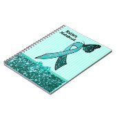 Carnet Ruban turquoise de sensibilisation au cancer de l' (Côté gauche)