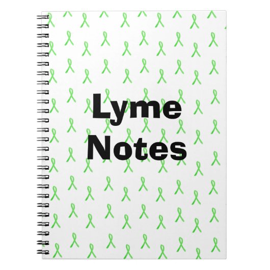 Carnet Rubans de sensibilisation à la maladie de Lyme Lym (Devant)