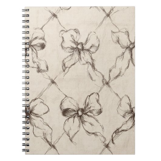 Carnet Rubans Marron Crème (Devant)