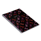 Carnet Rubans Roses Personnalisés (Côté Droit)