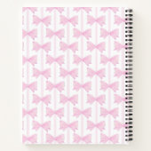 Carnet Rubans roses spirale coquette prépa  (Dos)