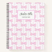 Carnet Rubans roses spirale coquette prépa  (Devant)